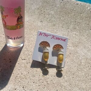 Women’s Betsey Johnson Mimosa Drink Dangle Earrings